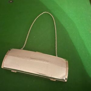 Silver clutch with chain